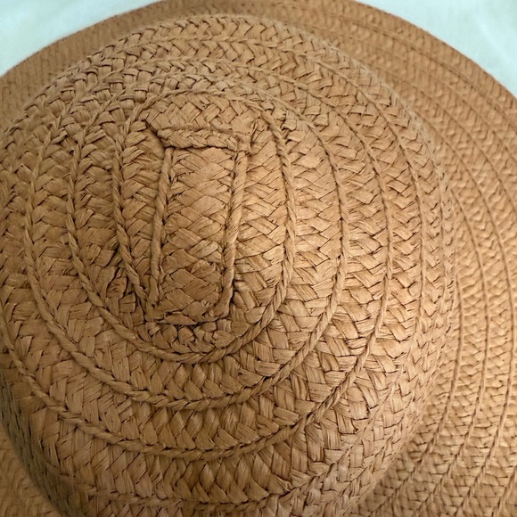 Madewell Brown Straw Hat with Cream Band - Picture 2 of 6